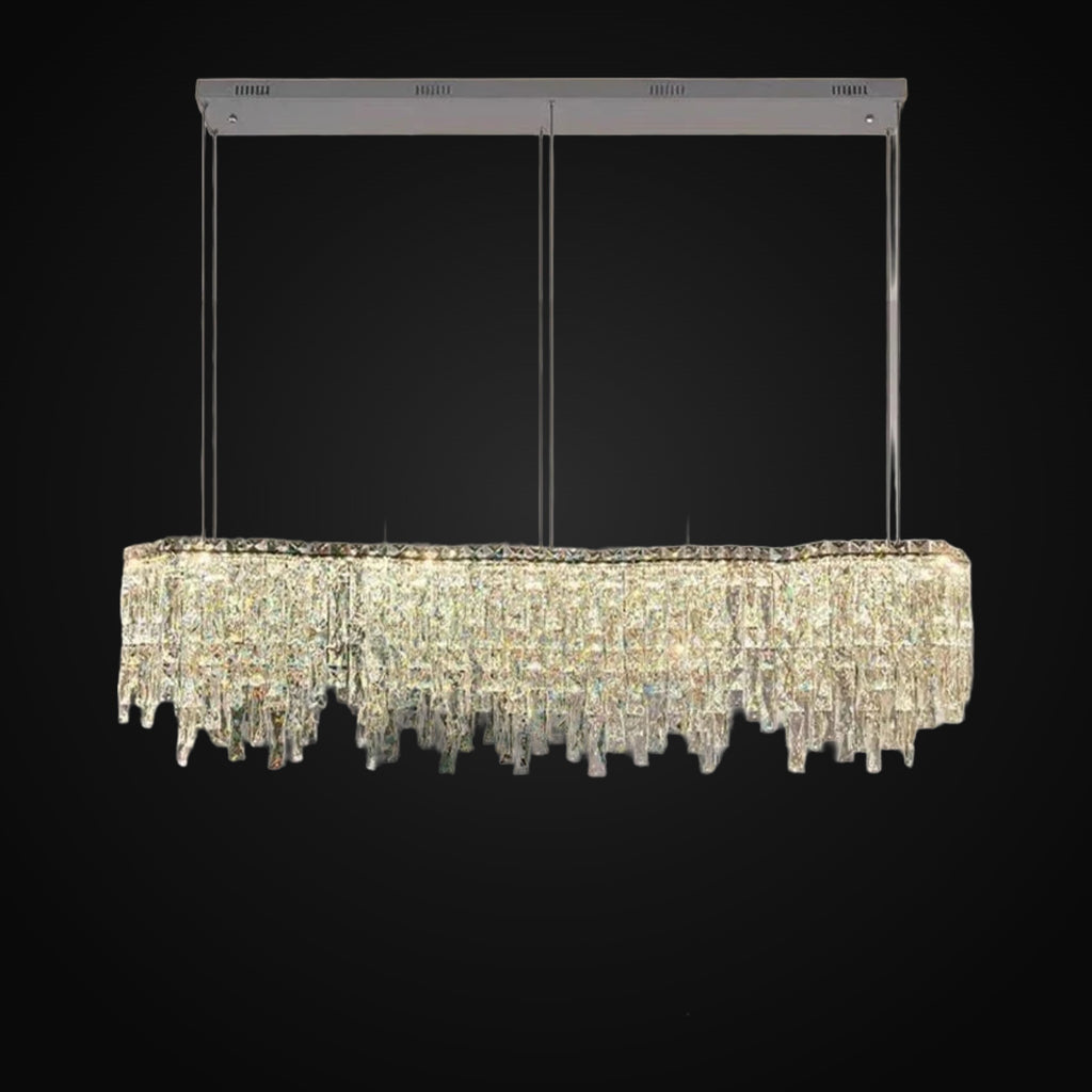 Lustre de salle à manger Bacci en cristal