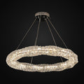 Lustre rond Bacci en cristal 39 po