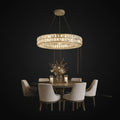 Lustre roue Bacci en cristal