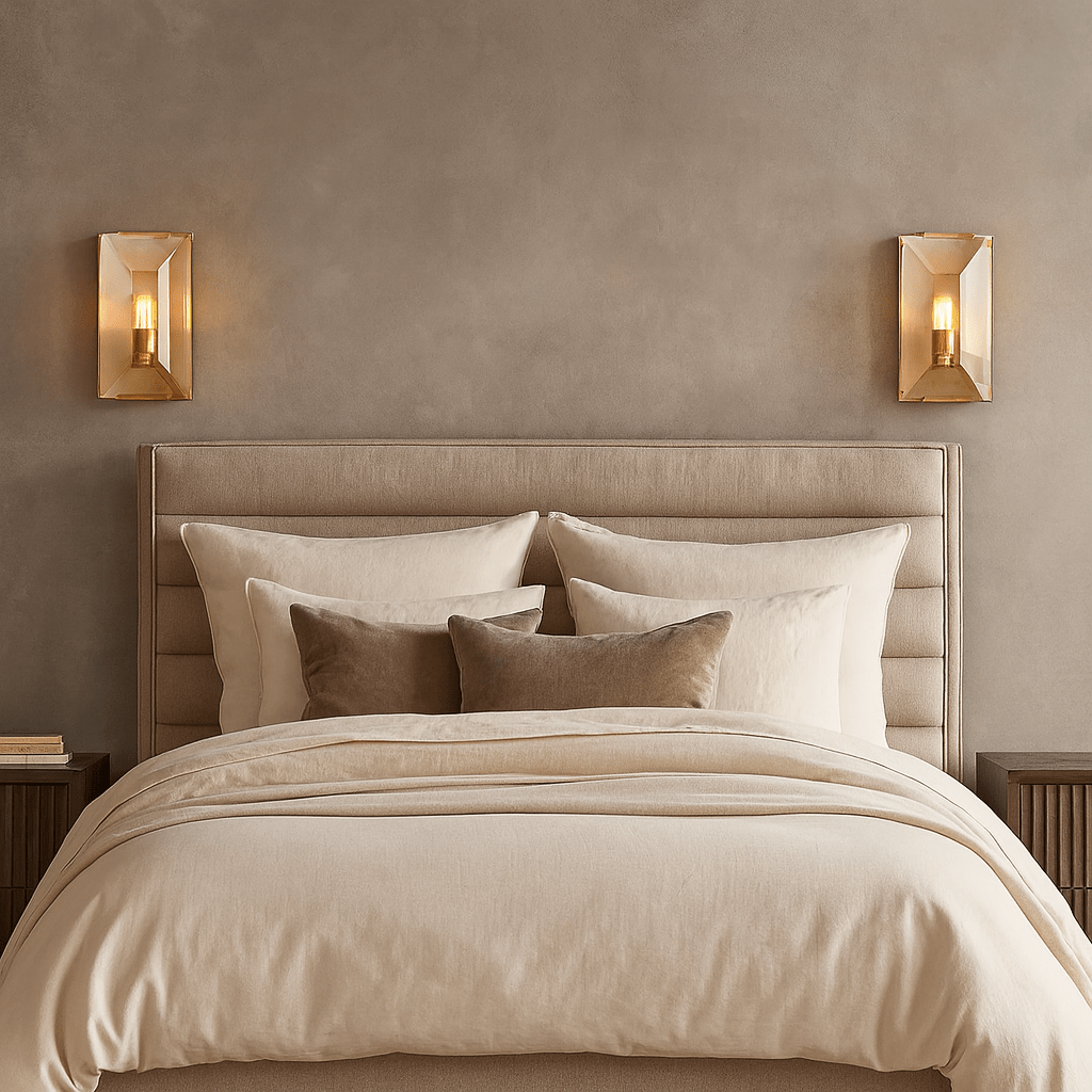 Applique murale Brookhill en cristal or