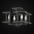 Semi-plafonnier Bellare, noir mat