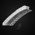 Profilé d'aluminium flexible gauche/droite 5412 avec diffuseur silicone, 8 pi, argent