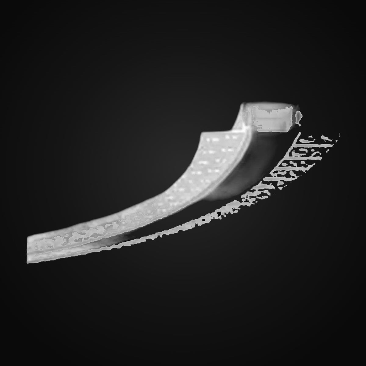 Profilé d'aluminium flexible gauche/droite avec 2 embouts et diffuseur silicone, argent
