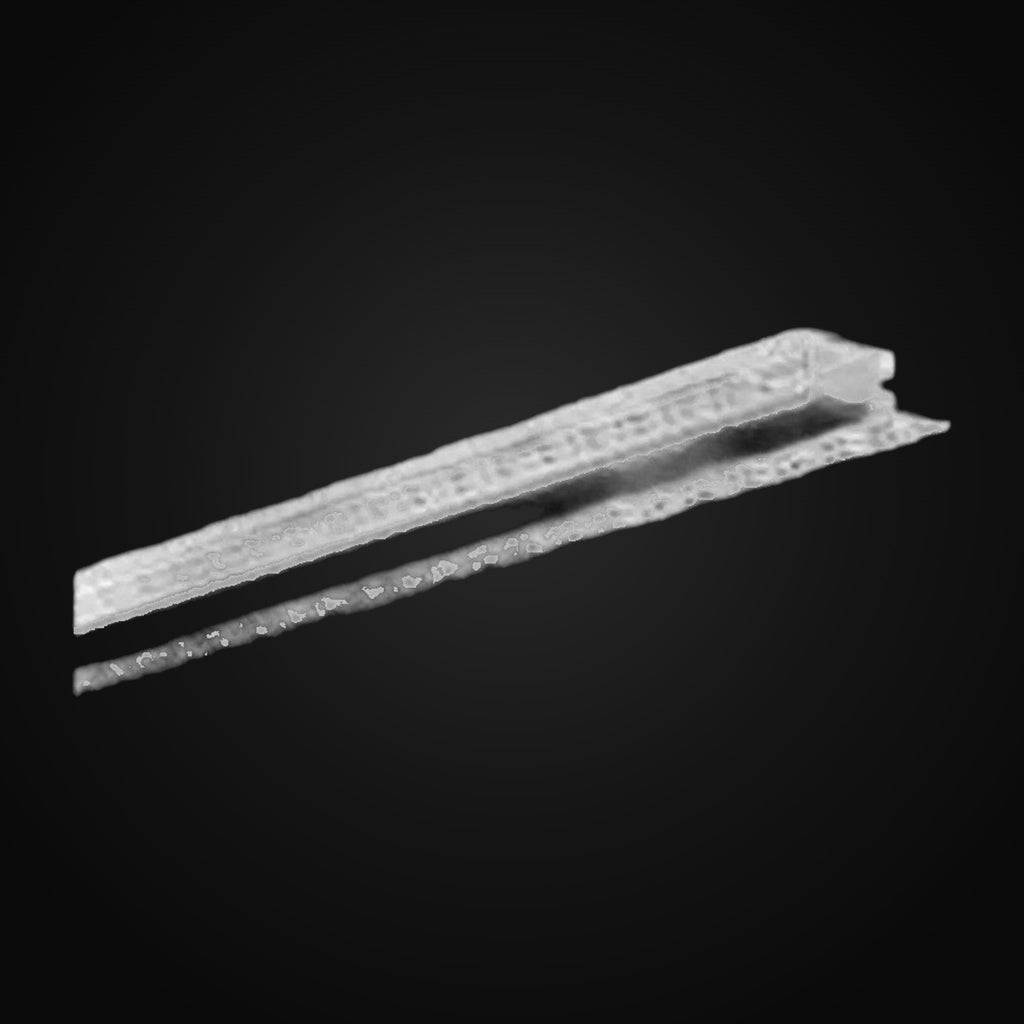 Profilé d'aluminium flexible droit avec 2 embouts et diffuseur silicone, argent