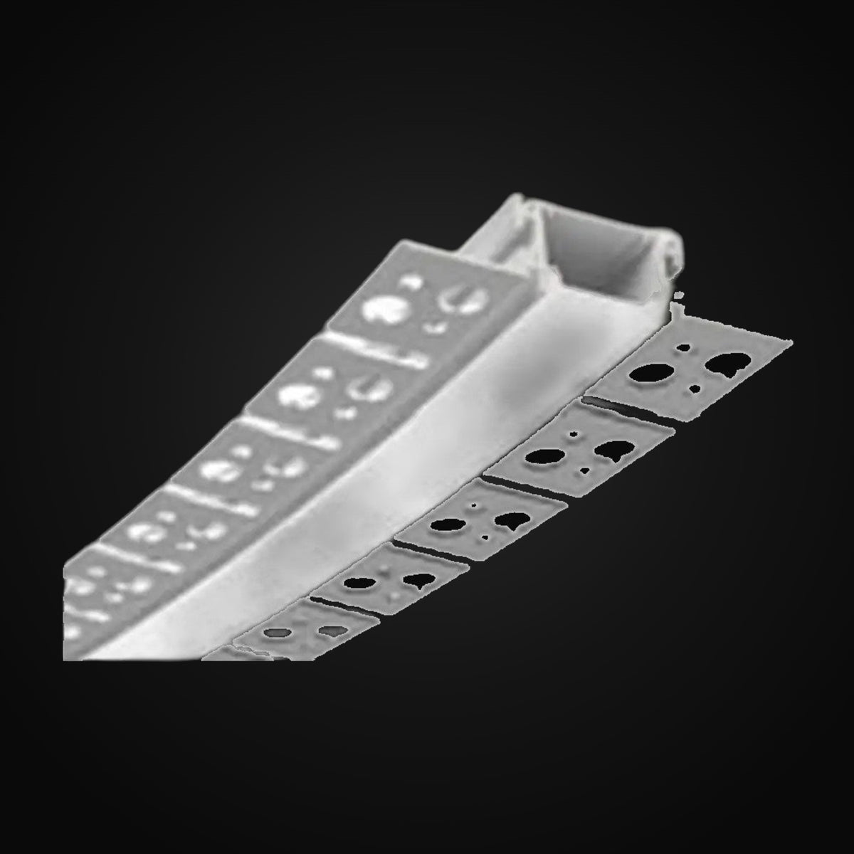 Profilé d'aluminium flexible haut/bas 5412 avec diffuseur silicone, 8 pi, argent