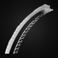 Profilé d'aluminium flexible haut/bas avec 2 embouts et diffuseur silicone, argent