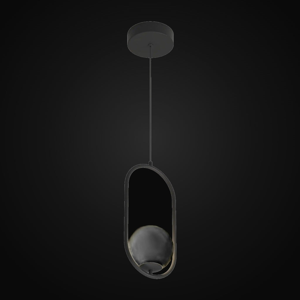 Suspension Bloom DEL 1 lumière noir mat