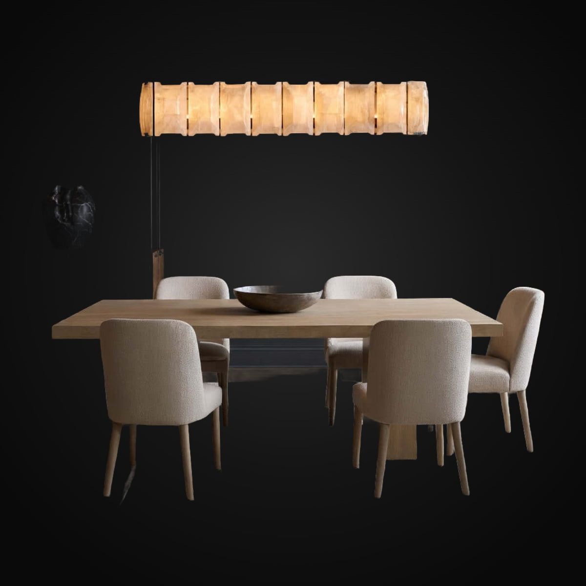 Lustre linéaire Brookhill en calcite 47 po