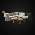 Lustre rond Brookhill en calcite 43 po
