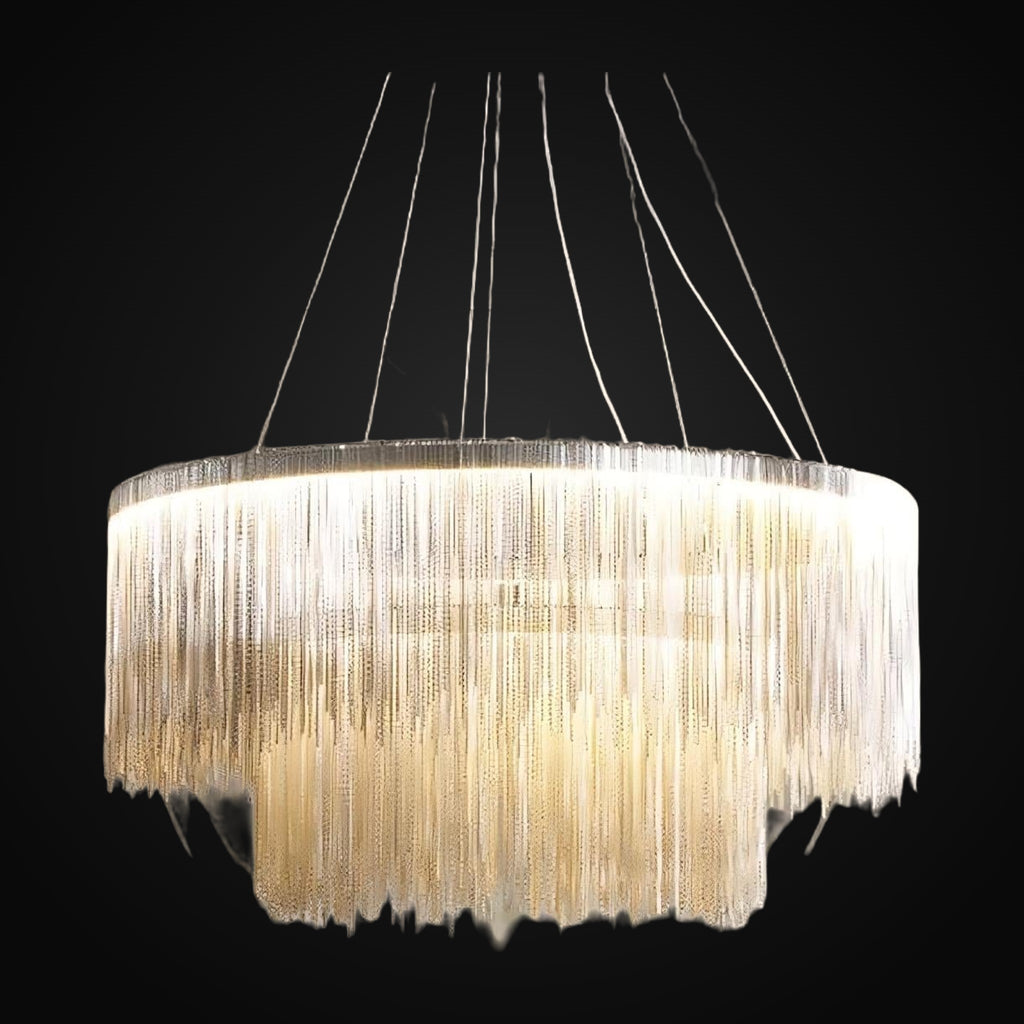 Lustre Cadena à pampilles de chaîne 2 étages