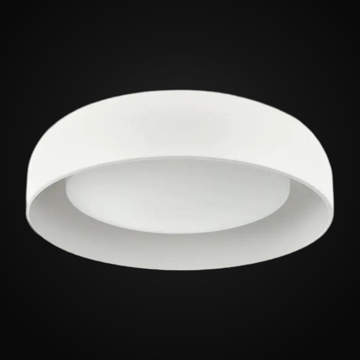 Plafonnier Callaghan 14 po 2 lumières, fini blanc