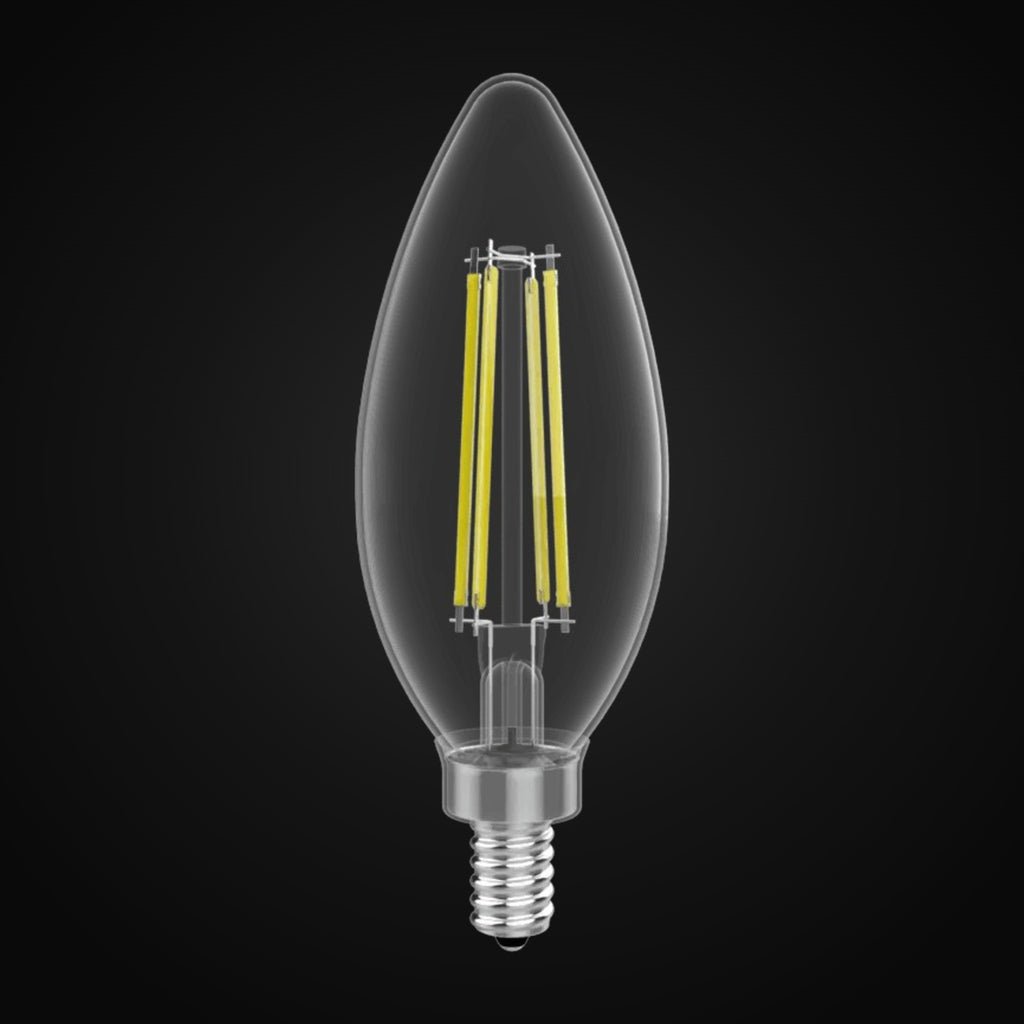 Ampoule chandelle DEL à filament 9 W 120 V 3000K