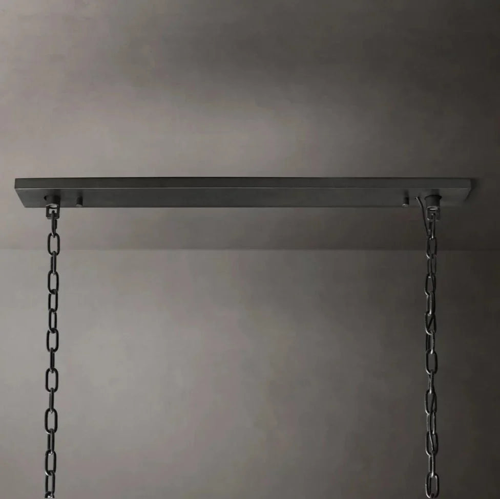 Lustre rectangulaire Brookhill en cristal – vue 3