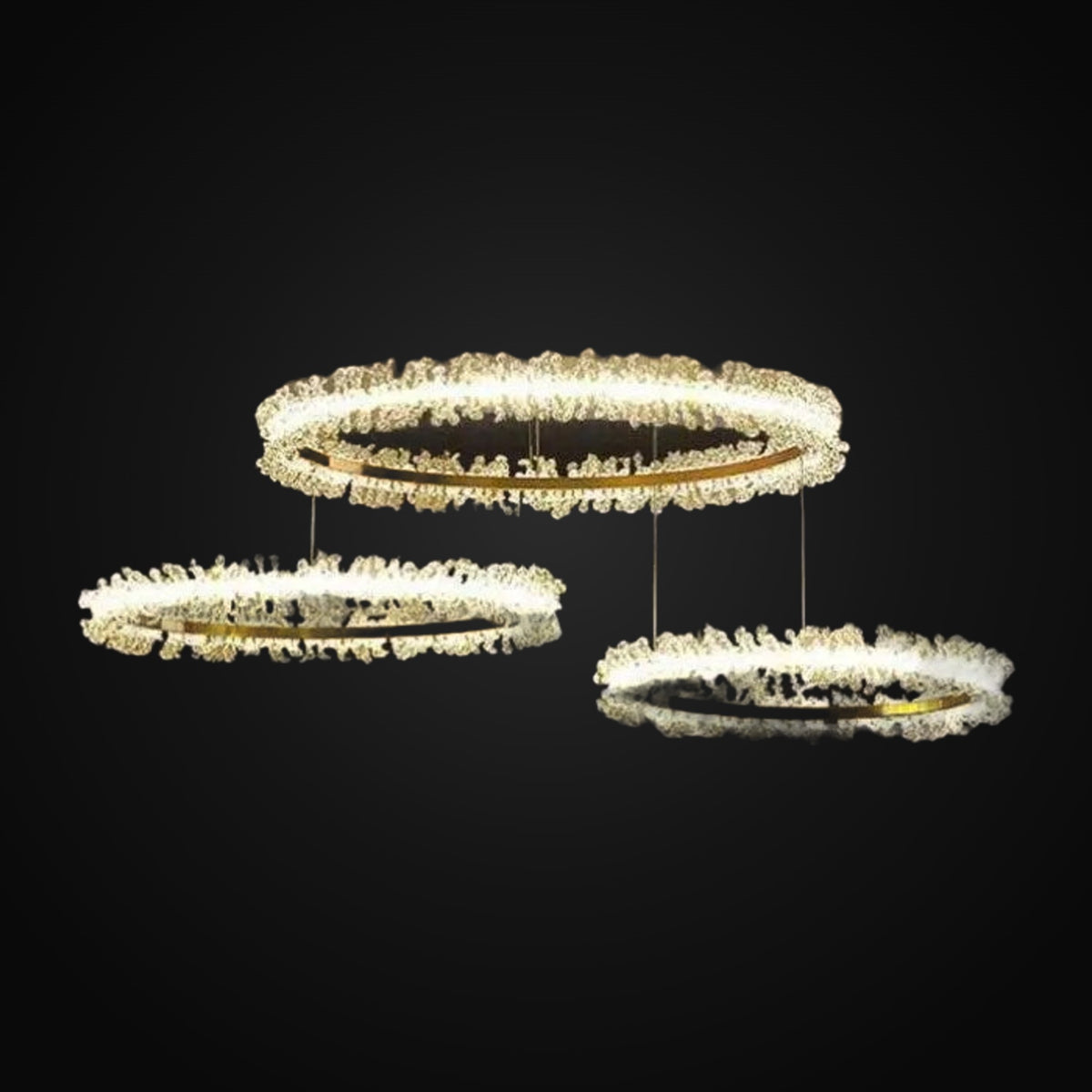 Lustre Capri en cristal 3 anneaux