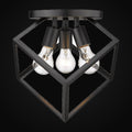 Semi-plafonnier Cassio 3 lumières, noir mat