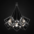 Suspension Cassio 5 lumières, noir mat