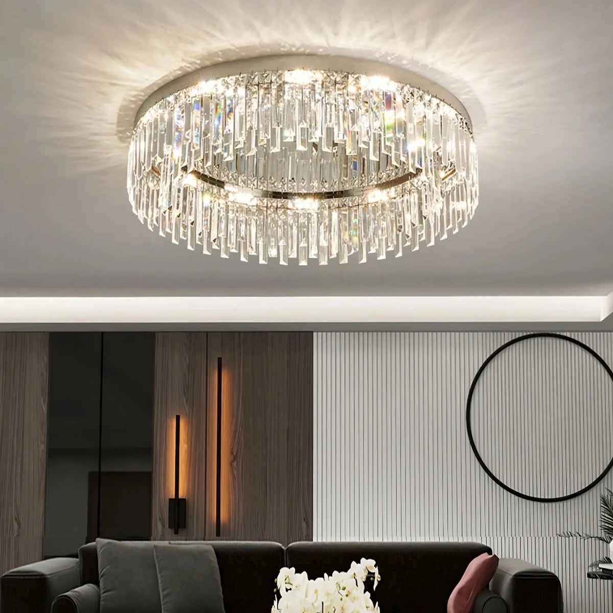 Plafonnier Gio en cristal transparent – vue 3