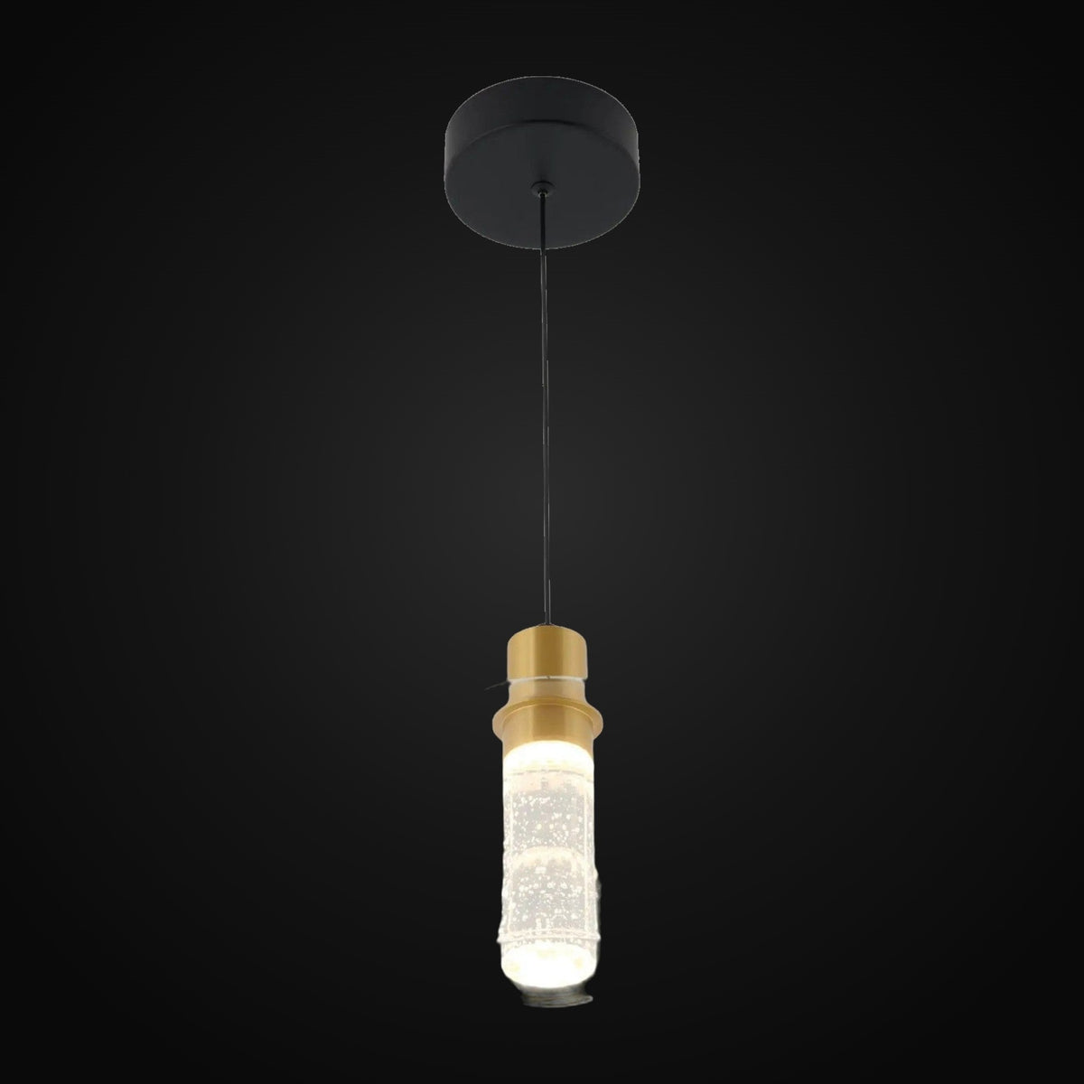 Suspension DEL globe Champagne