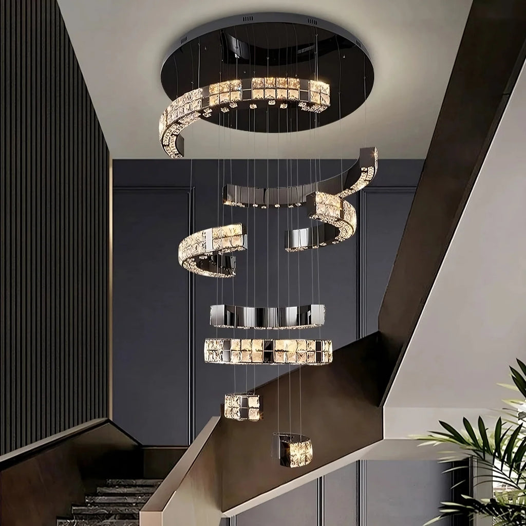 Grand lustre Langley en cristal – vue 3