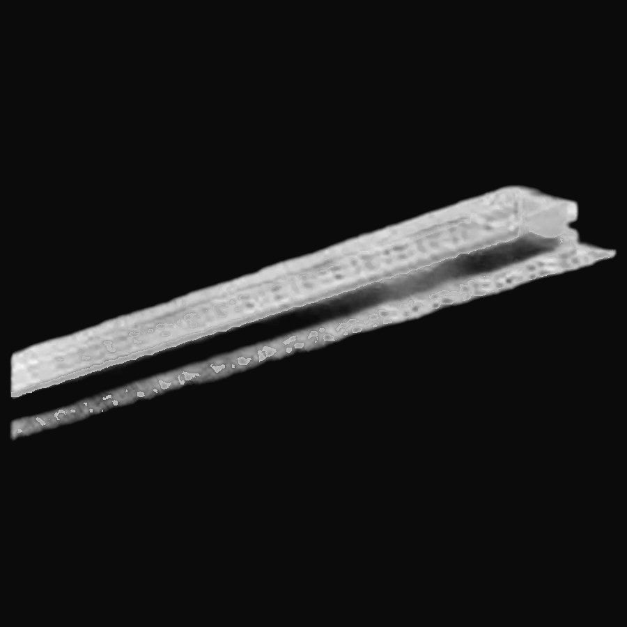 Profilé d'aluminium flexible droit avec 2 embouts et diffuseur silicone, argent