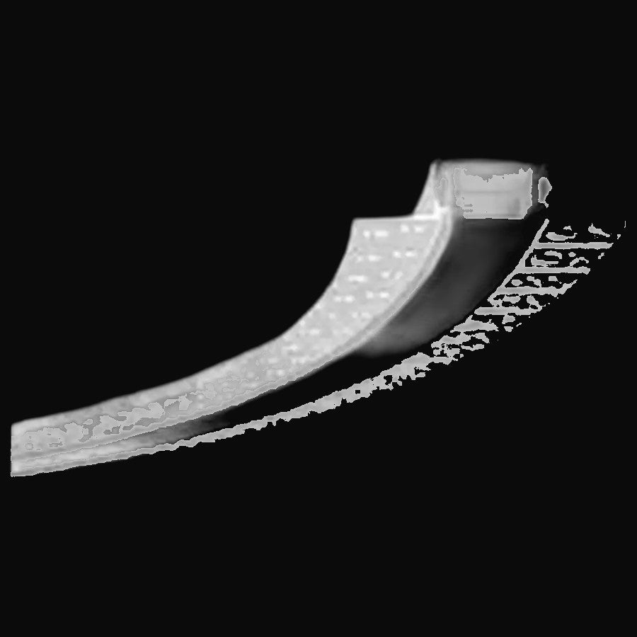 Profilé d'aluminium flexible gauche/droite avec 2 embouts et diffuseur silicone, argent