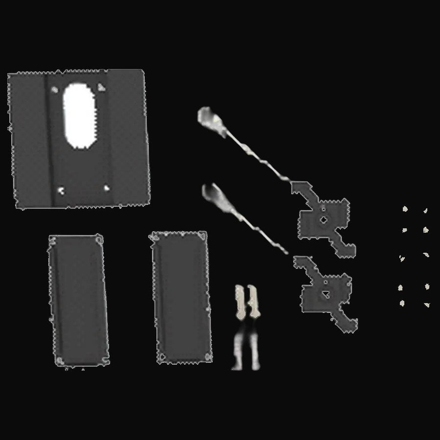 Ensemble de montage en surface pour luminaires linéaires LL1, noir