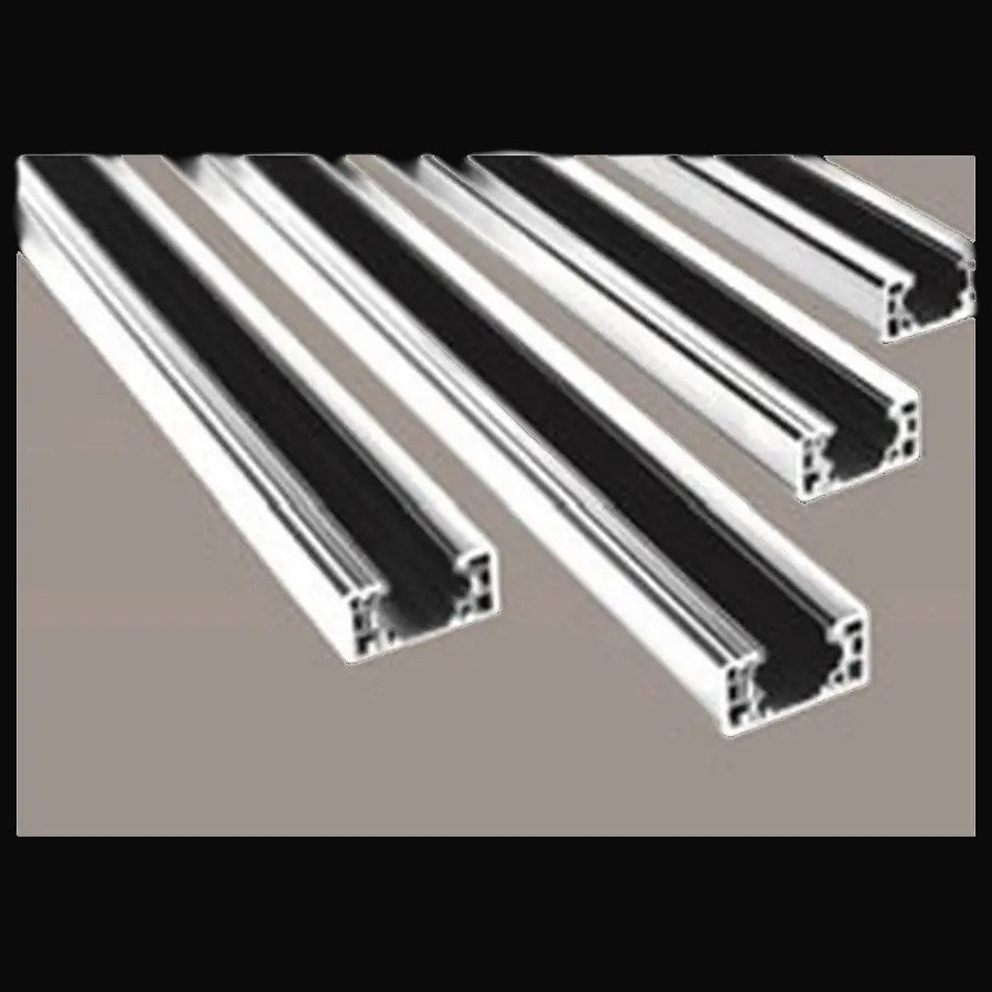 Rail 3 fils en surface avec 2 embouts, 4 pi, noir