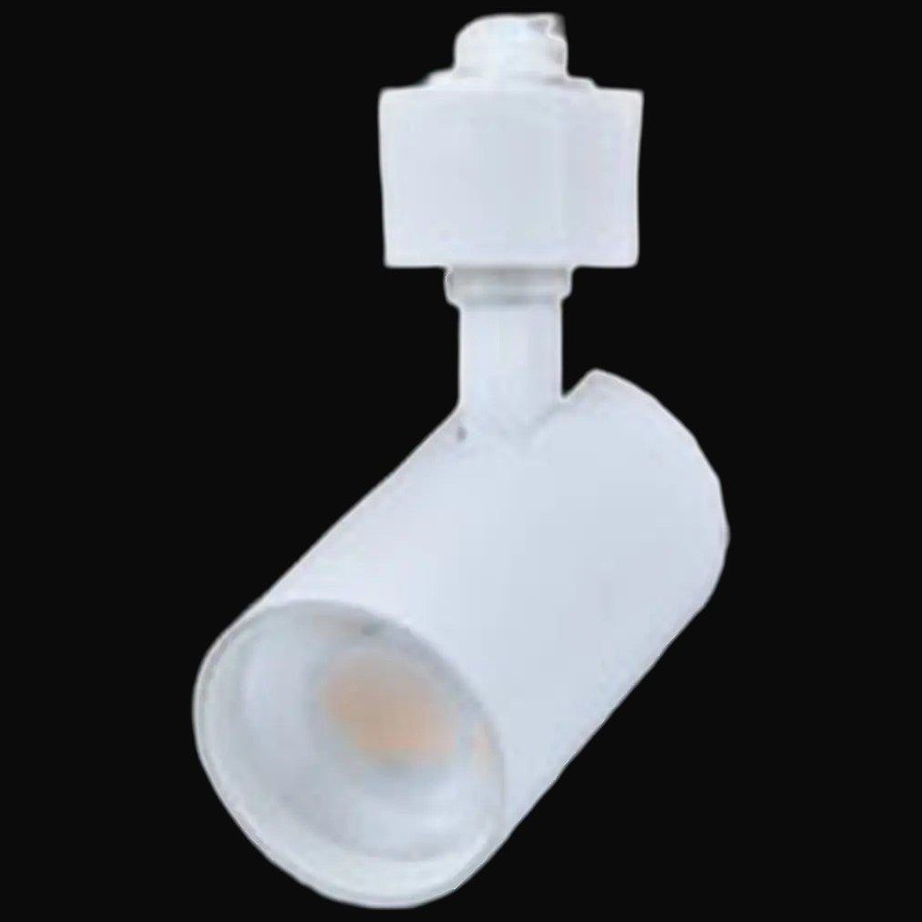 Projecteur sur rail DEL DOB 3 fils 10 W, 5CCT, 120 V c.a., 900 lm, IRC>90, 45°, gradable triac, corps blanc
