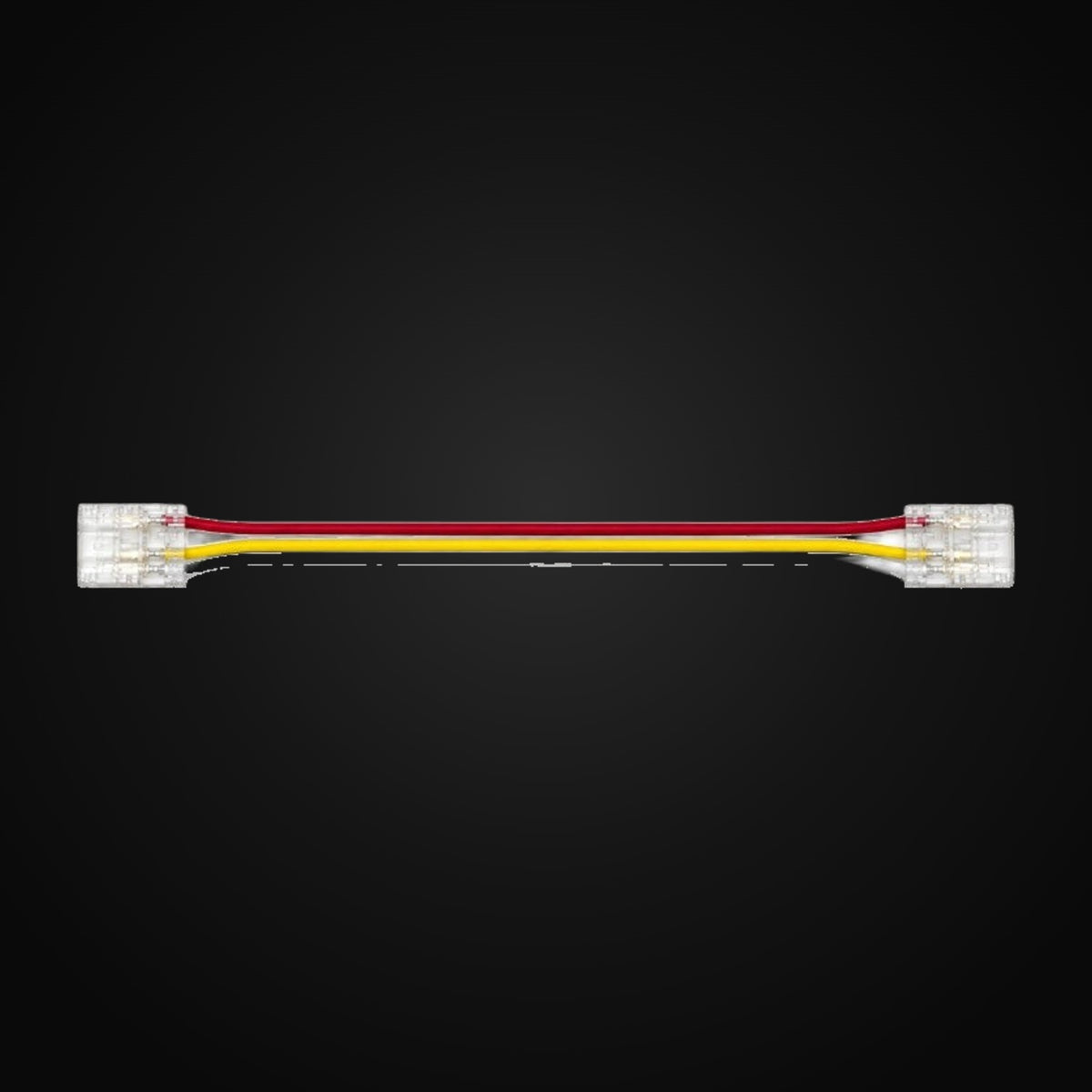 Connecteur ruban COB double avec fil de 10 cm, 3 broches, pour ruban blanc ajustable 10 mm, 3 A max