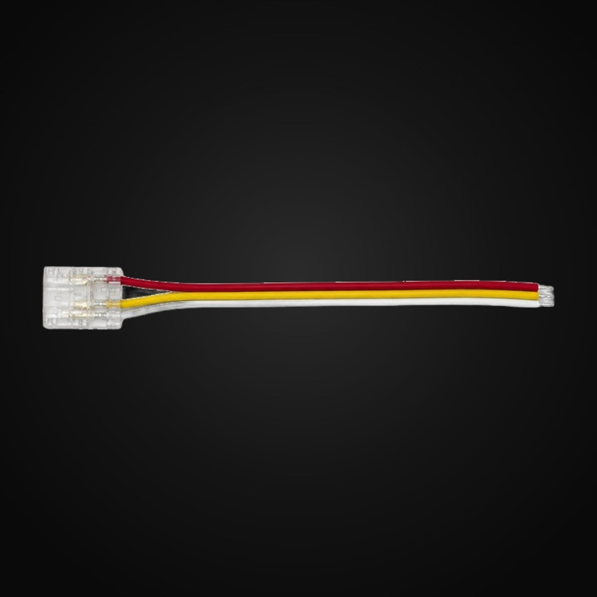 Connecteur ruban COB simple avec fil de 10 cm, 3 broches, pour ruban blanc ajustable 10 mm, 3 A max