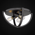 Plafonnier Colson 15 po, noir mat