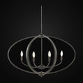 Suspension linéaire Colson, bronze étrusque, avec abat-jour