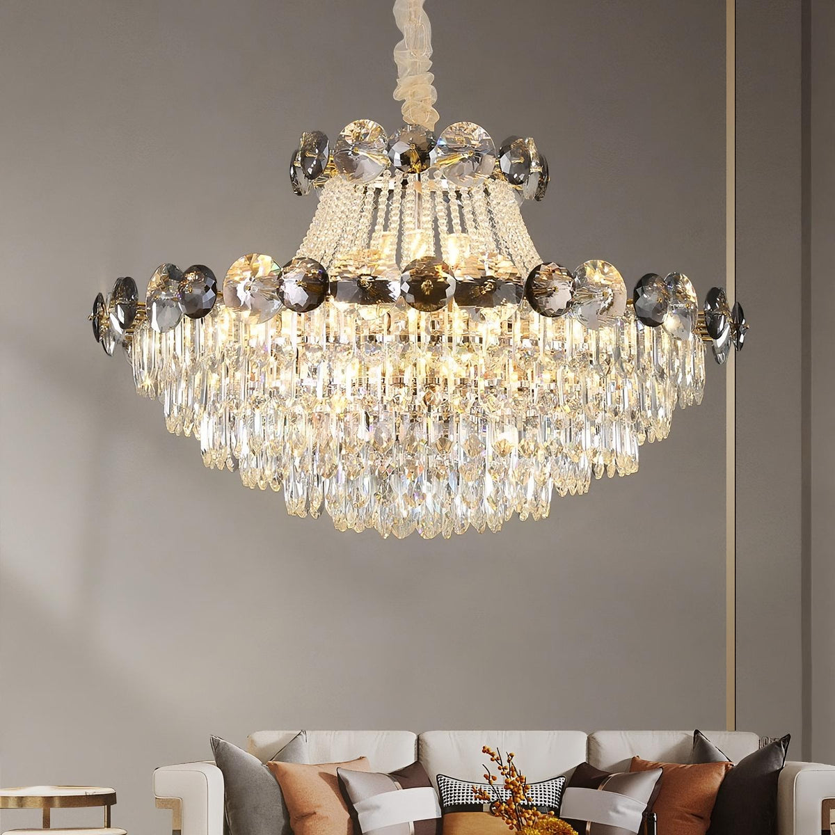 Lustre contemporain Gioro en cristal