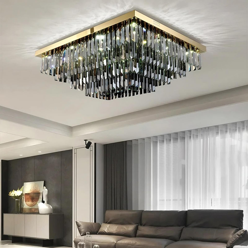 Lustre Gio en cristal gris fumé – vue 3