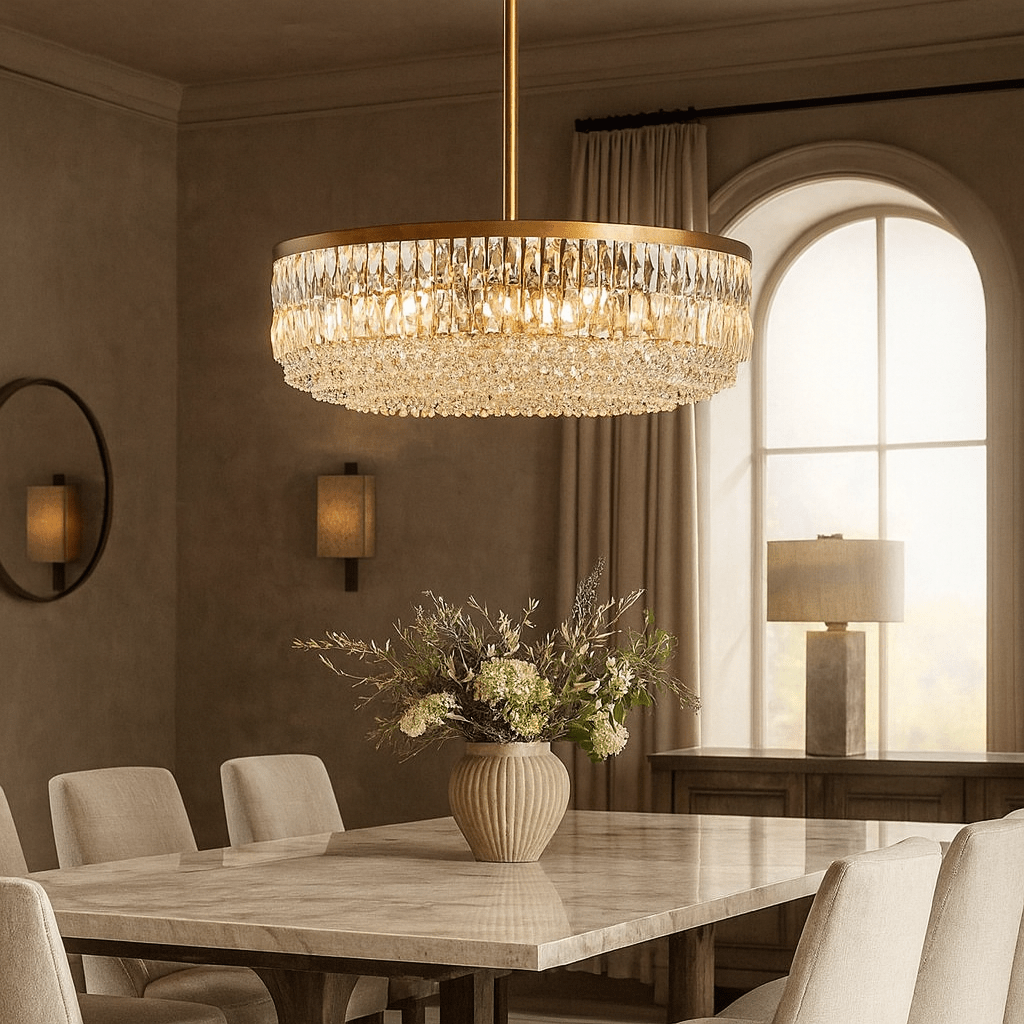 Lustre anneau Bacci en cristal – vue 4