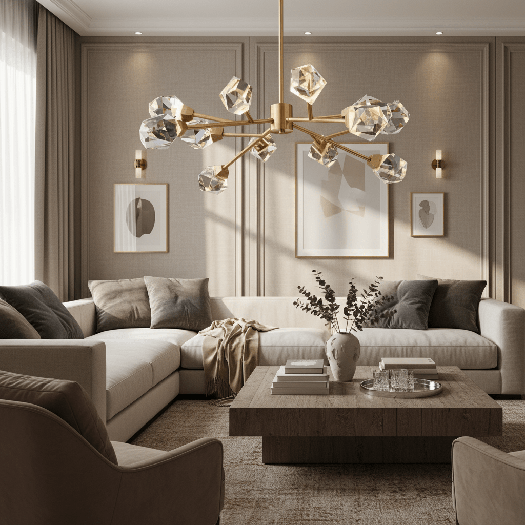 Lustre Diamante en cristal à 12 lumières – vue 2