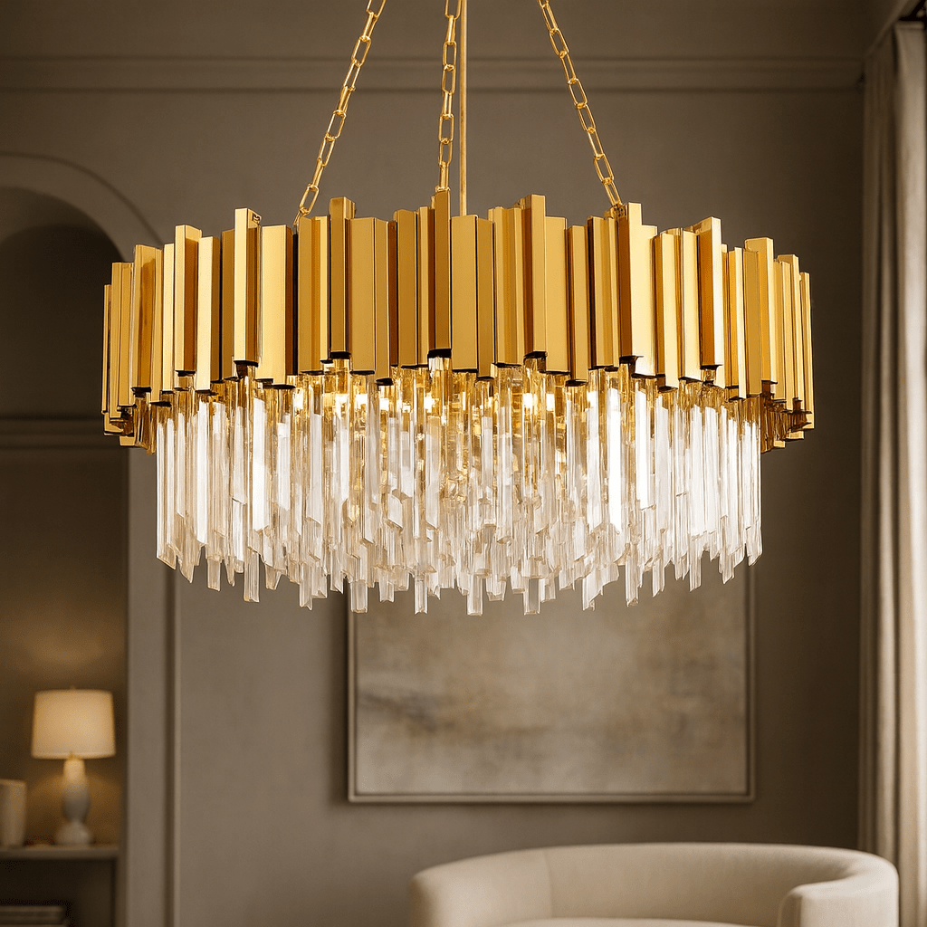 Lustre Gio 31 po en cristal, fini or