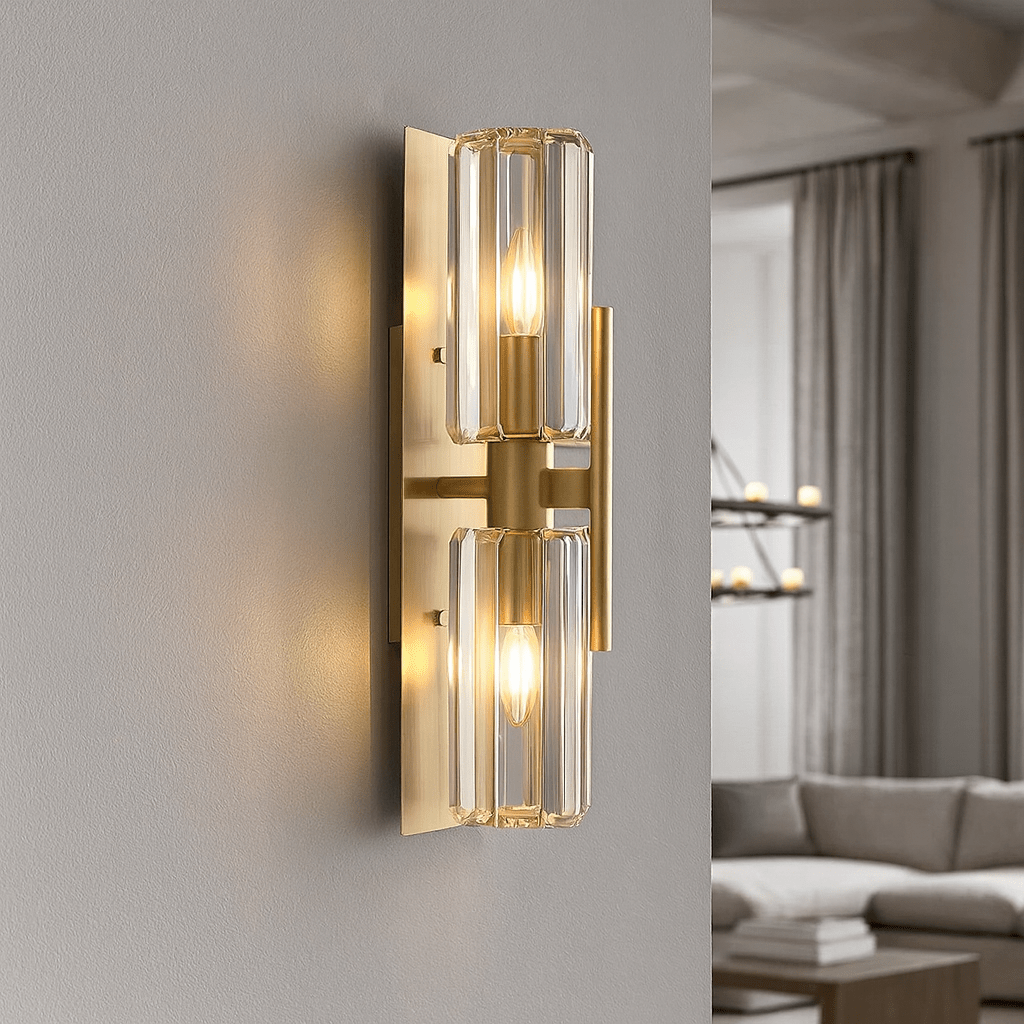 Applique murale Gio en laiton et cristal – vue 2