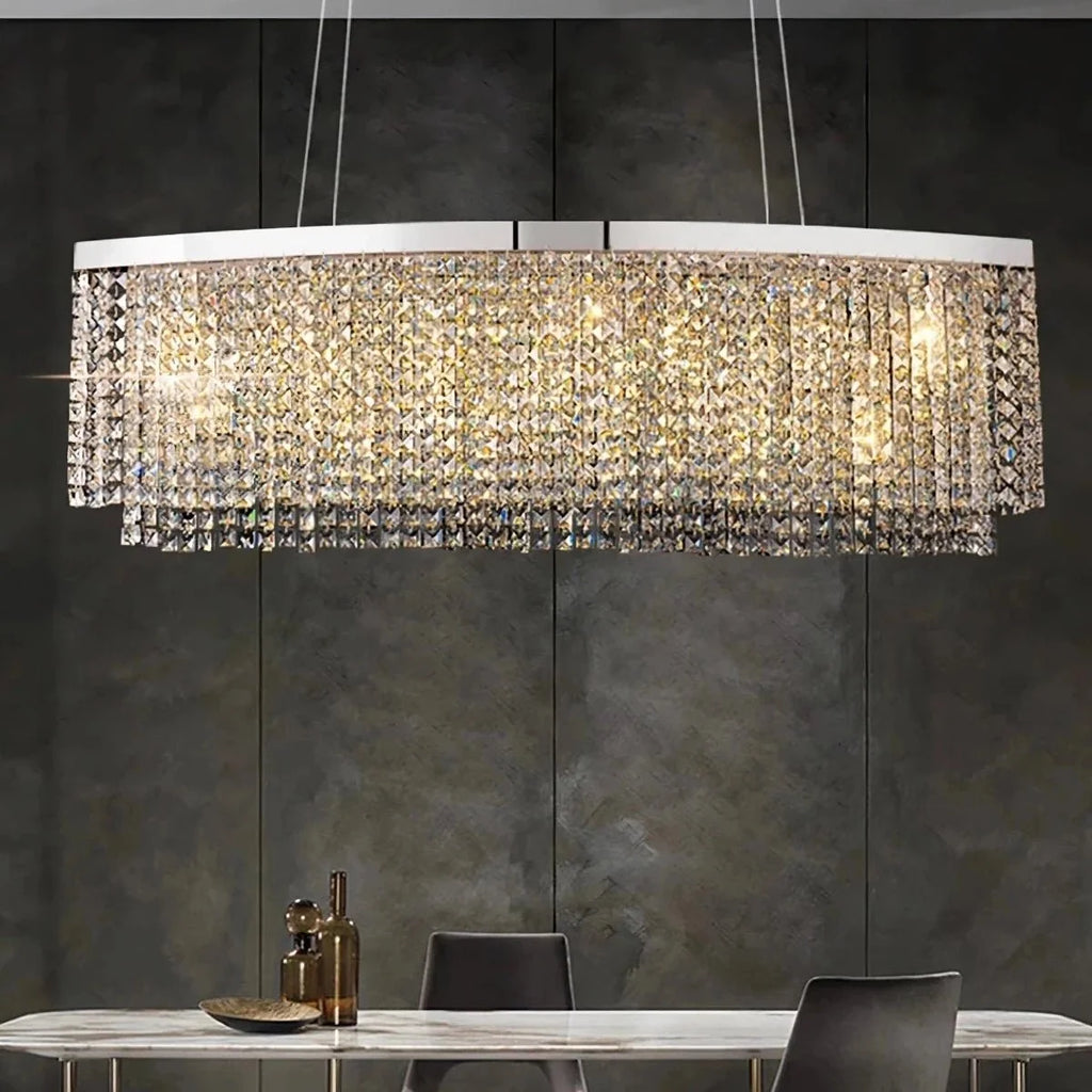 Lustre de salle à manger Alleri en cristal – vue 3