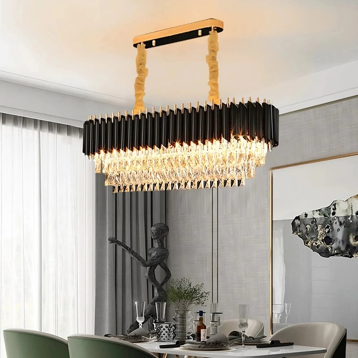 Lustre de salle à manger Verano en cristal – vue 2