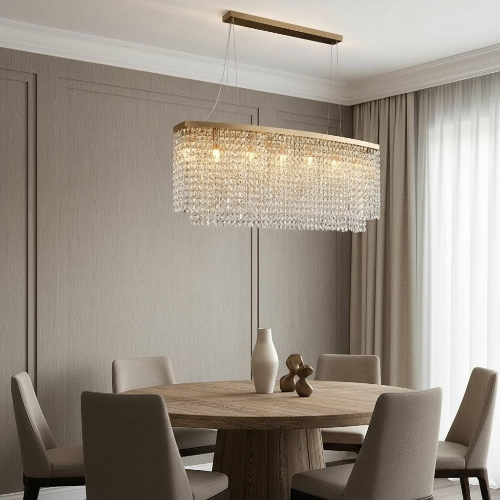 Lustre de salle à manger Alleri en cristal