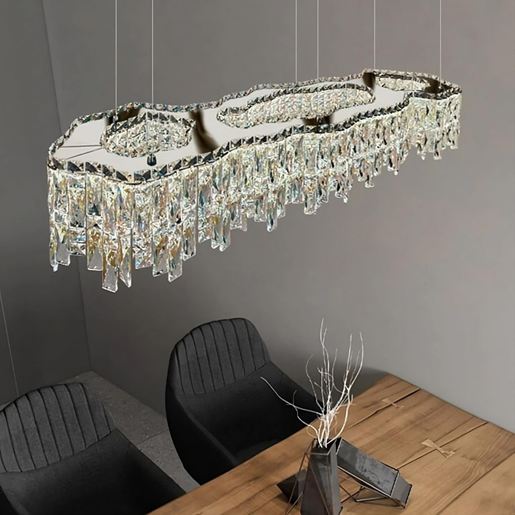Lustre de salle à manger Bacci en cristal – vue 2