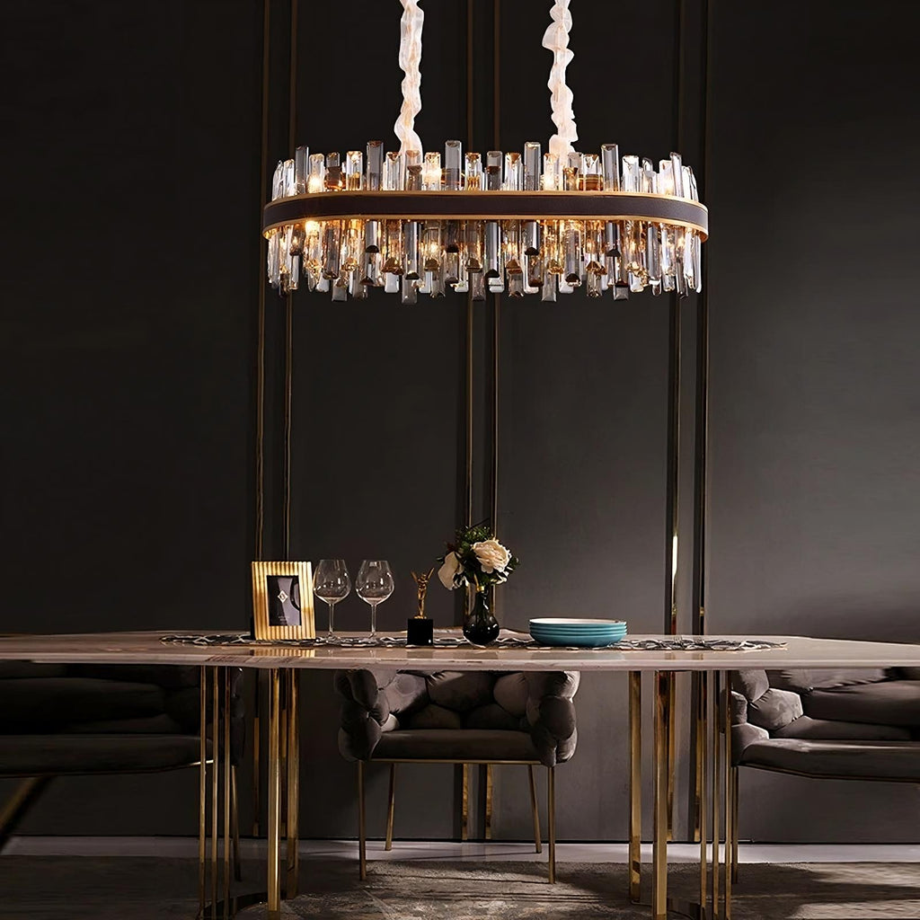 Lustre de salle à manger Calvi en cristal
