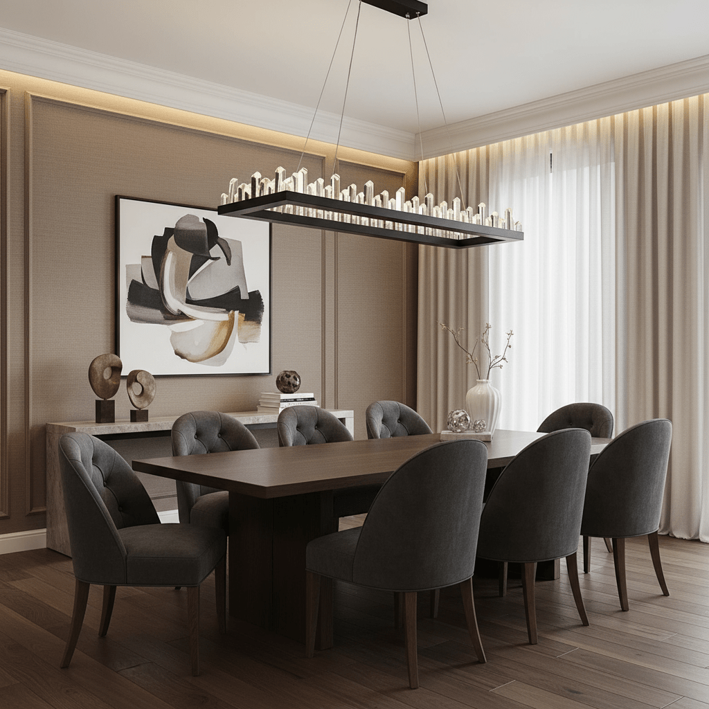 Lustre de salle à manger Villa en cristal – vue 4