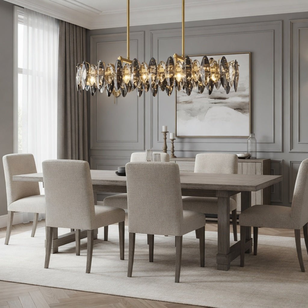 Lustre de salle à manger Lazzo en cristal – vue 3