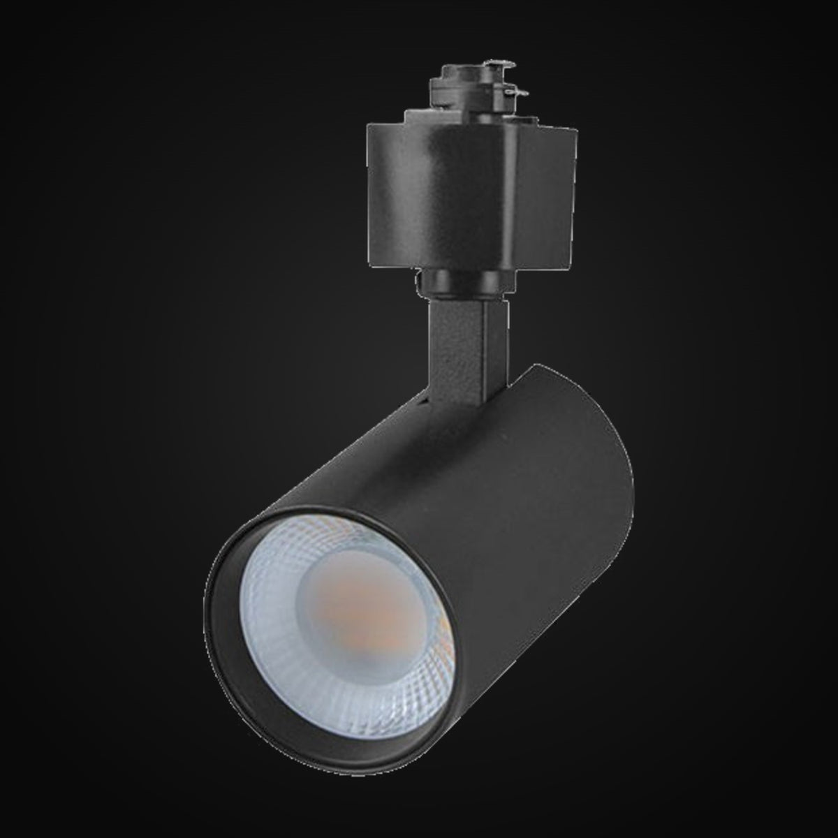 Projecteur sur rail DEL DOB 3 fils 20 W, 5CCT, 120 V c.a., 1800 lm, IRC>90, 45°, gradable triac, corps noir