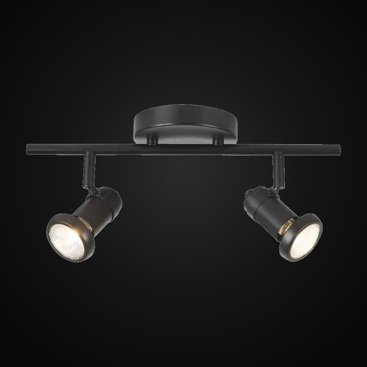 Plafonnier double noir