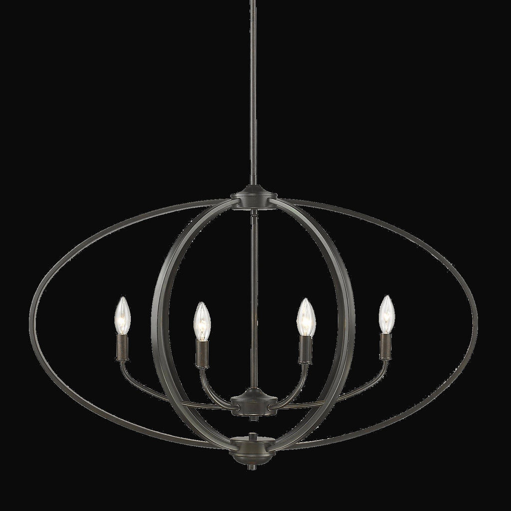 Suspension linéaire Colson, bronze étrusque, avec abat-jour
