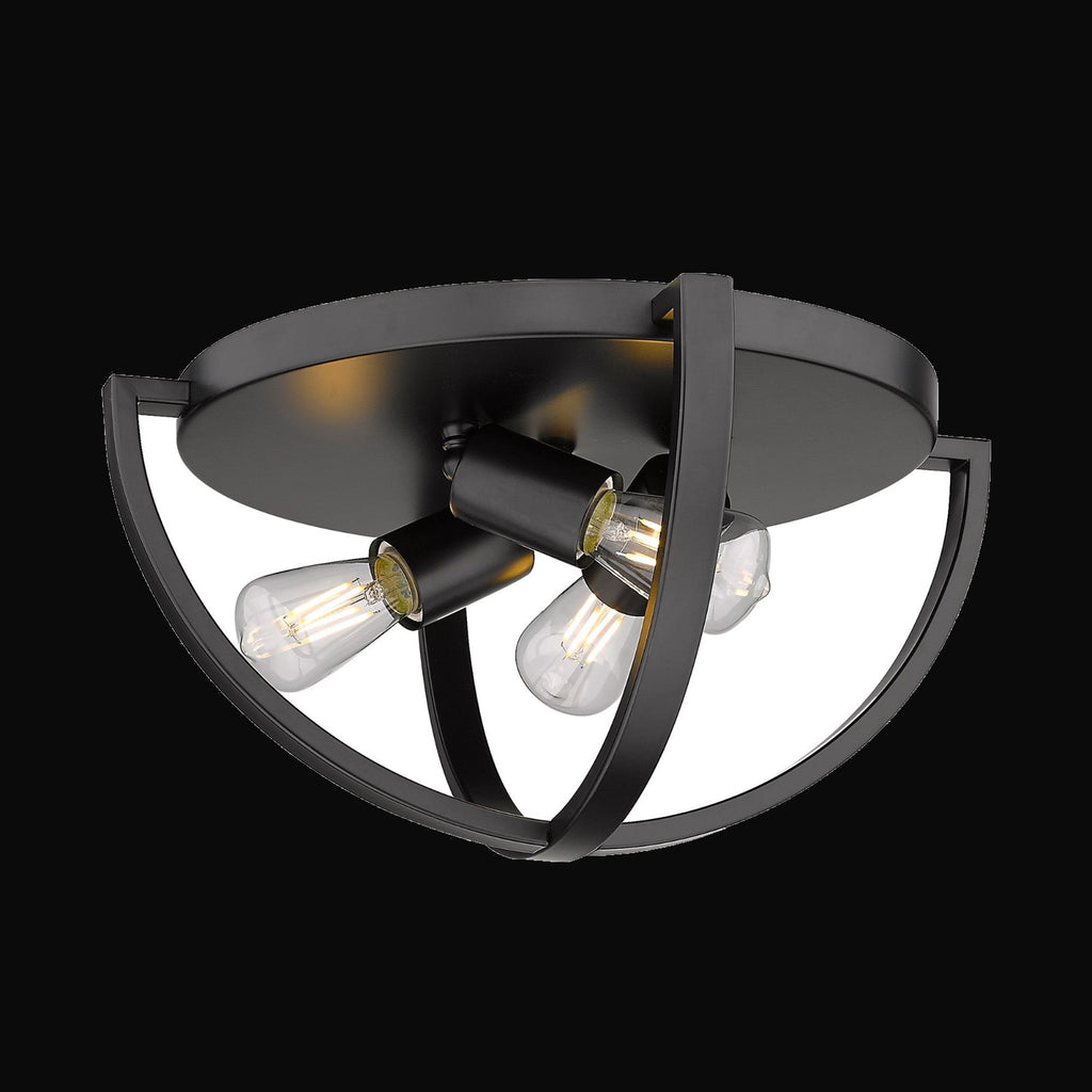 Plafonnier Colson 15 po, noir mat