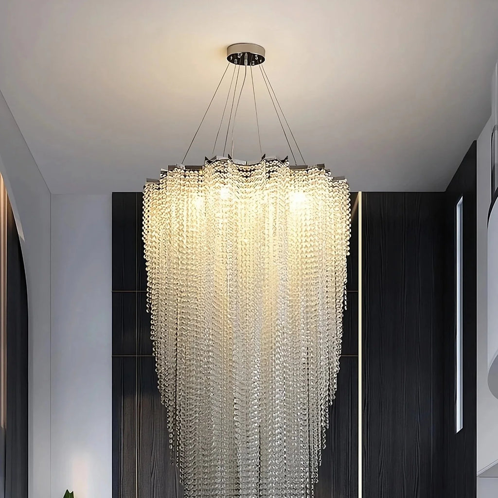 Lustre d'escalier moderne Alleri en cristal – vue 3